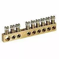 Bornier de r�partition nu � visser - 1 connexion 6mm� � 25mm� - longueur 192mm (004807)