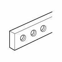 barre cuivre � trous taraud�s 12x4mm - 160a admissibles - longueur 990mm (037389)