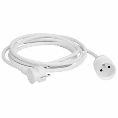Rallonge domestique 2P+T avec �clips de protection longueur 3m - blanc (051600)