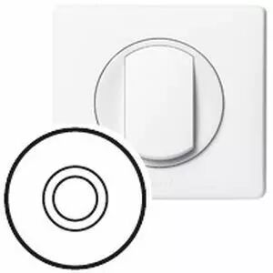 Enjoliveur blanc legrand c�liane - va-et-vient / poussoir type ''push'' (068015)