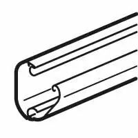 Profil� legrand plexo gris - 2 m - avec dispositif maintien c�bles (prix au m�tre) (069480)