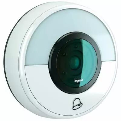 Sonnette connect� IP44 IK06 connexion directe � la box Wi-Fi - blanc  (094230)