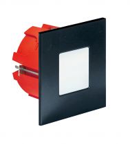 BALIZ 2 - Encastré Mur carré, fixe, noir, LED intég. 0,92W 4200K 74lm (50902)