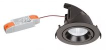 RANDY 2 - Downlight rond, orientable, noir, 70°, LED intég 29,3W 3000K 3000lm (51252)