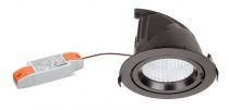 RANDY 3 - Downlight rond, orientable, noir, 70°, LED intég 36,6W 3000K 3600lm (51254)