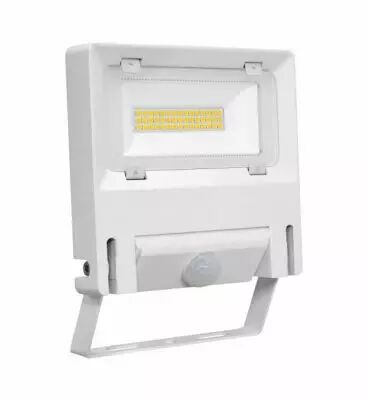 MICHELLE - Proj. Ext. IP65 IK08 blanc 110� LED int�g. 30W 4000K + d�tecteur PIR (51273)