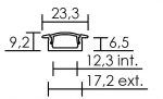 Profilé aluminium encastré PE1 pour ruban LED - 2m - blanc (55154)