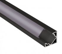 Profilé d'Angle aluminium PA1 pour ruban LED - 2m - noir (55159)