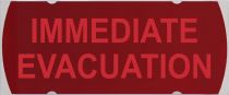 Etiquette autocollante  EVACUATION IMMEDIATE  (CSA08671W)