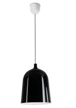 BOTTLE noir intérieur noir, E14, suspension 40W maxi, livré sans ampo (BOT40B)