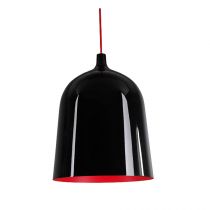 BOTTLE noir intérieur rouge, E14, suspension 40W maxi, livré sans amp (BOT40R)