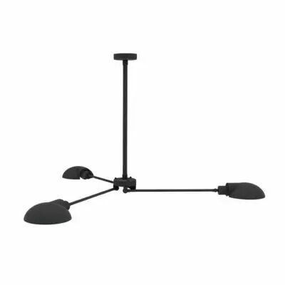 LAUTAN S, noir, E27, suspension 3 bras, 40W maxi, livr� sans ampoule (LAU40B)