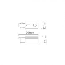 ACCESSOIRE RAIL CONNECTEUR D'ALIMENTATION DROIT BLANC(3369)