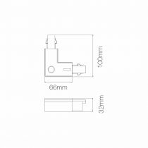 ACCESSOIRE DE RAIL JOINT EN  L  BLANC DROITE(3365)