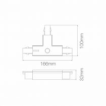 ACCESSOIRE RAIL UNION EN  T  BLANC DROITE(3366)