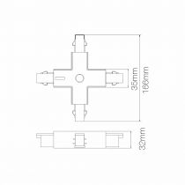 ACCESSOIRE DE RAIL UNION EN  X  BLANC(3367)
