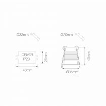 PULSAR CARRÉ BLANC 3.5W 220-240V 30º LED CREE 3000K(4452)