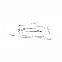 TRAM MAGNET TRACK NOIR 4,5W 24º 2700K(4778)