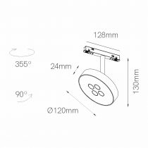PISTE AIMANT COOKIE BLANC 12W 38º 2700K(4772)