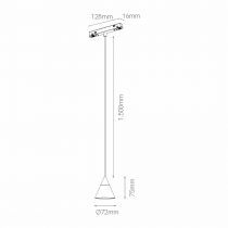 SUSPENSION DE RAIL AIMANT ZOE BLANC 7W 38º 3.000K(4796)