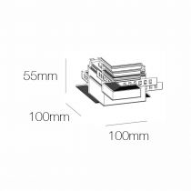 UNION EN L INTEGRE CARRIL MAGNET. NOIR<br />
(4639)