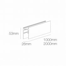 RAIL AIMANT. SURFACE NOIR 1 MÈTRES 48V(4659)