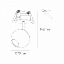 BORA FLORON INTÉGRÉ CHROME 8.5W 36º 2700K(4601)