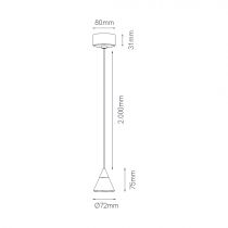 SUSPENSION SURFACE ZOE BLANCHE 7W 38º 3000K(4804)