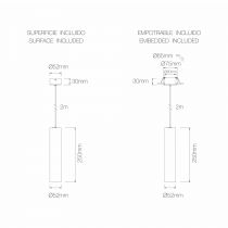 ATMOS 25 BLANC 7W 15º/38º/60º COMMUTATEUR 2700K/3000K/4000K(4461)