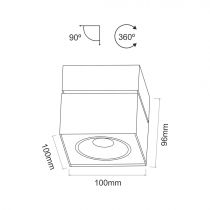 RUBYC CHROME MAT 15W 110-240V 40º LED CITIZEN 4 000K(3463)