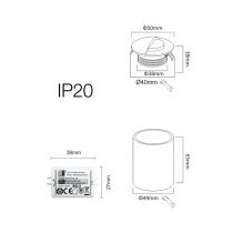 ILO BLANC ALUMINIUM 2W 220-240V 120º LED EPISTAR 3 000K(4126)