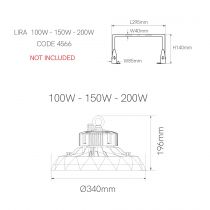 UFO LENS LED 100W. 100-260V. 60º 90º 120º 4000K(4502)