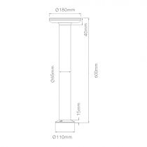 MAC 60CM CORTEN 12W 100º 3000K(4847)