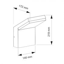 CAPTEUR NEO XL NOIR EN ALUMINIUM SIN 18W 100-240V 120º LED 3.000K(3892)