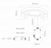 Projecteur extérieur ALUMINIUM 9W 100-240V 30º LED EPISTAR 3.000K(4290)