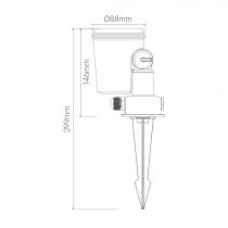Projecteur extérieur LED FIX E27 NOIR(4820)
