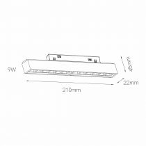 TRAM MAGNET TRACK NOIR 9W 24º 3000K(4783)