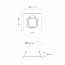 Luminaires Encastrés AVANT-C ALUMINIO BLANC (4484)