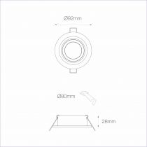 Luminaires Encastrés ONE ALUMINIUM NOIR (4479)