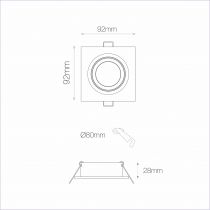 Luminaires Encastrés EN ALUMINIUM BLANC ZIO (4476)