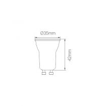 Lampe TUTTO GU10 4W 35mm 220V 60º LED 3.000K (3445)