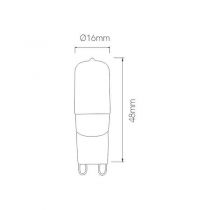 Lampe G9 2,5W 220V 360º UNIFORM-LINE LED 5.000K (130L184-5F)