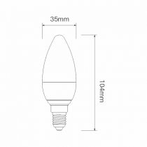 Lampe FLAMA LED 5,5W. 220/240V. E14 CALIDA 2700K (592122-FL2)