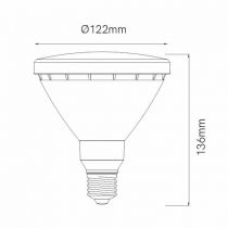 Lampe PAR 38 VERT 15W E27 220V 30º LED VERT (3579)