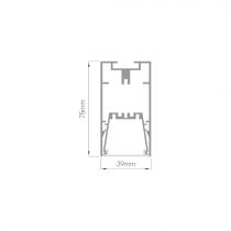 Luminaire intérieure TIME DE 1690mm - 54W - 5288Lm - 5500K - PUSH - BLANC -DIF UGR (835531)