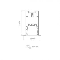 Luminaire intérieur TIME-E DE 1130mm - 36W - 3346Lm - 3000K - ON/OFF - NOIR -DIF.OPAL (953312)