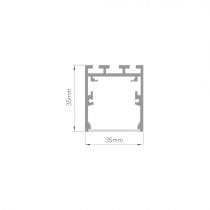 Luminaire intérieur KUBO DE 1130mm - 36W - 2646Lm - 2700K - DALI - Noir-DIF OPAL (753222)