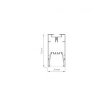 Luminaire intérieur NEXUS DE 1130mm - 40W - 3486Lm - 2700-5000K - R.F. CON MANDO - Blanc  (443991)