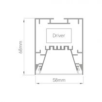 Luminaire intériieur URBAN DE 1970mm - 73,5W - 8673 Lm-4000K - CASAMBI - Blanc  (646451)