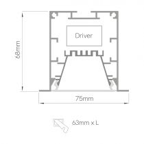 Luminaire intérieur URBAN-E DE 1130mm - 42W - 4410 Lm-2700K - ON/OFF -Noir (343212)